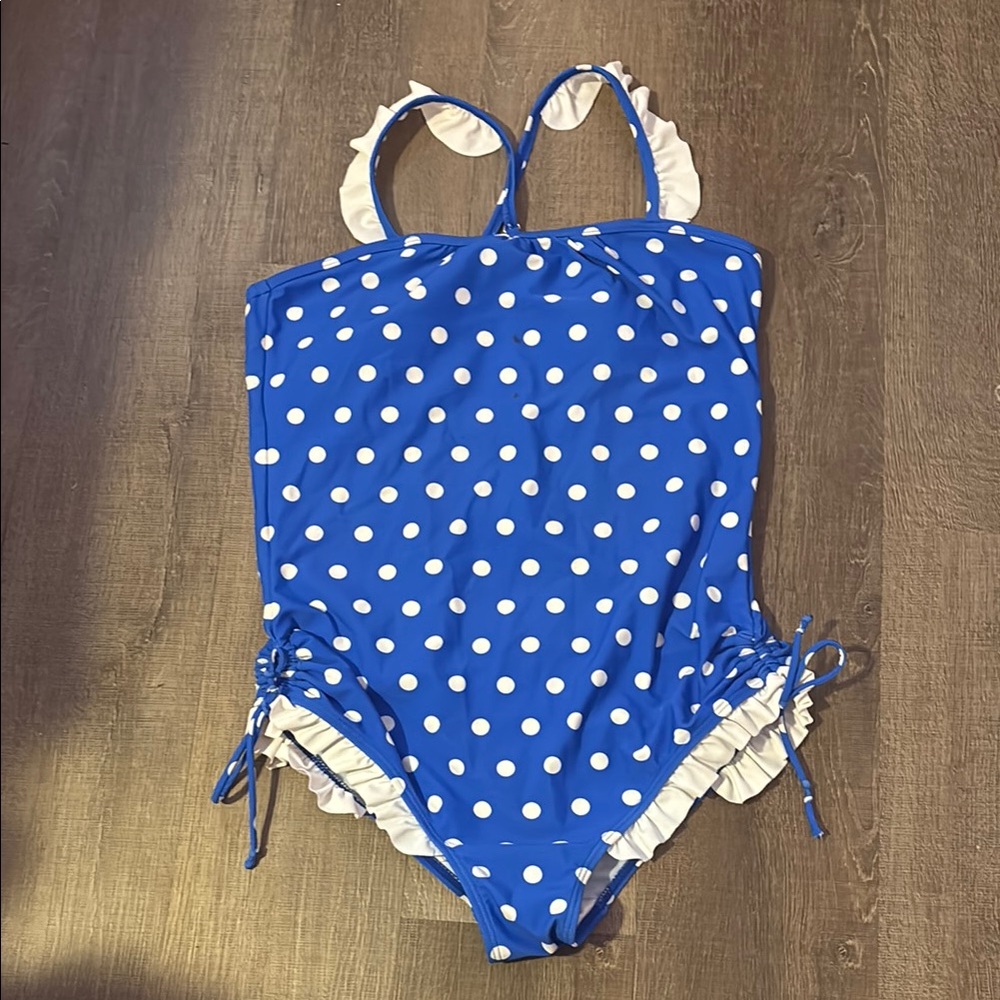 kids blue and white one piece